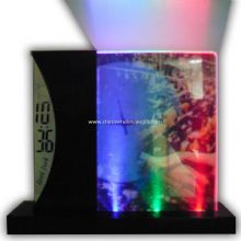 LCD genomskinlig klocka med fotoram images