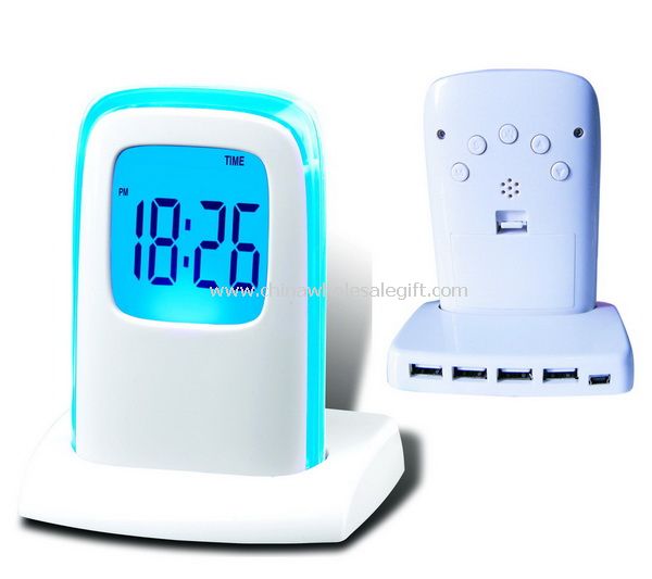 Push Panel Color-Changing LCD Clock