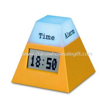 Reloj LCD plástico cambiante del color