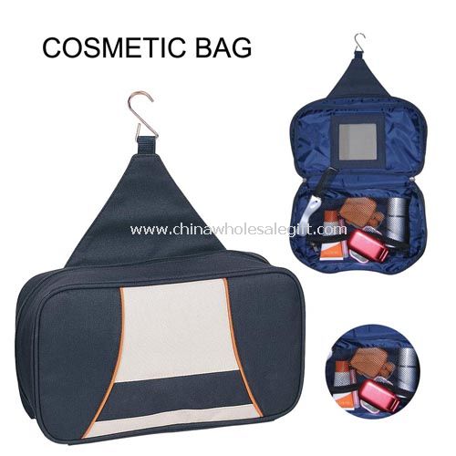 Cosmetic Bag With Mirror And Hang Up