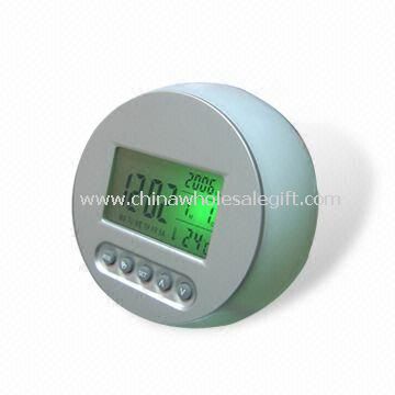 Plastic LCD Color-changing Clock with Weather Station