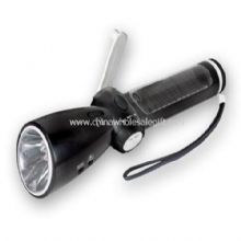 Crank Dynamo & Solar Flashlight with Radio and Mobilephone Charger images