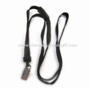 Polyester Fabric Lanyard with Plastic Eye-splice and Printing Metal Clip images
