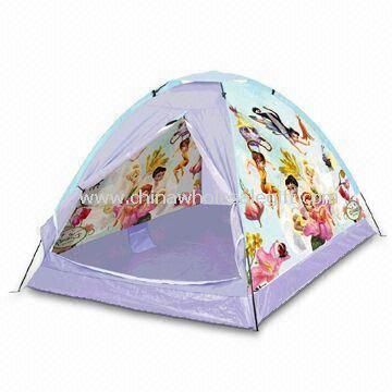 Tenda Dome bermain dengan lantai yang tahan air dibuat Polyester cocok untuk anak-anak