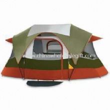 Folding Outdoor Tent in Family Size with Two Rooms for Four Persons images