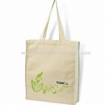 Calico Shopping Bag with Full Color Printing Made of Cotton