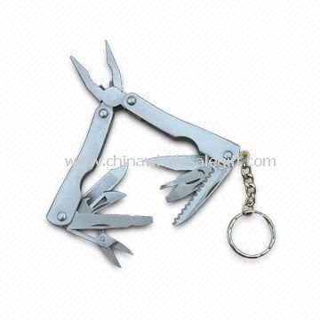 Colorful Mini Multifunction Tool Keychain with Scissors and Can Opener
