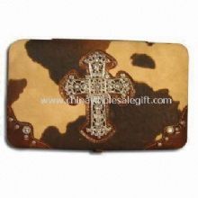Fashionable Wallet for Holding Cards Made of PU and Genuine Leather images