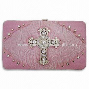 Fashionable Flat Wallet with Jesus Symbol Design on Front
