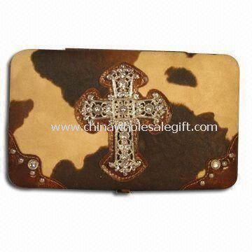 Fashionable Wallet for Holding Cards Made of PU and Genuine Leather