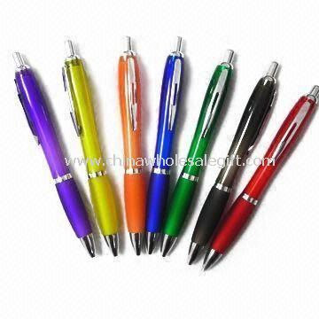 Ballpoint Pens with Click Function and Clip