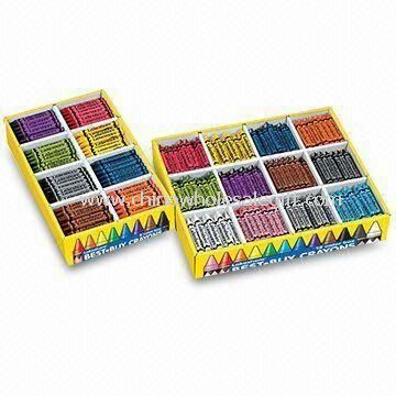 Creioane colorate cu casetă de depozitare compartimentate