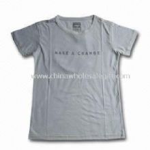 Bamboo T-shirt with Wrinkle-resistant Design Eco-friendly and Harmless to Human Body images