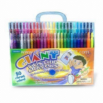 Küçük eller için dev Twist-up boya kalemi