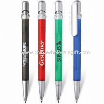Nano Click Pen with Frosted Translucent Colors and Retractable Mechanism