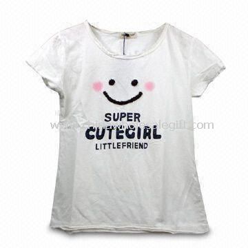Womens Fashionable T-shirt with Shrink-resistance