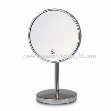 Cosmetic Mirror with 3x Magnification Made of Iron and Glass