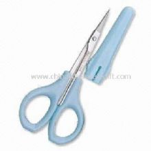 Plastic Handle Cuticle Scissor with Safety Cap images