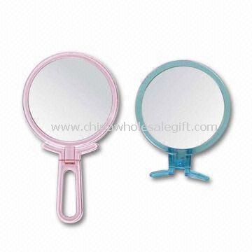 Cosmetic Mirror with Foldable Handle