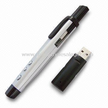 USB Flash Drive with Built-in Receiver and Integrated Design RC Laser Pointer