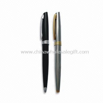 Twist Metal Ballpoint Pens with Shining Chromed Parts