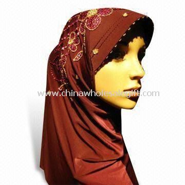 Lenço/Hijab muçulmano, feito de algodão/Chiffon/Pashmina/seda/gaze/Spandex/Chinlon