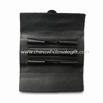 Leather Pen Pouch Logos Can Be Printed or Embossed