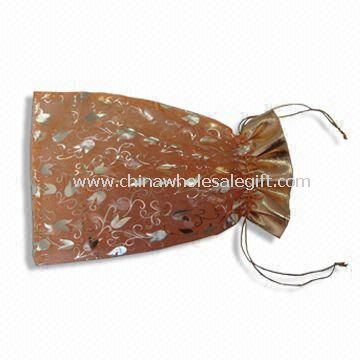 Pequeno presente saco/jóias malote/Drawstring saco de Organza