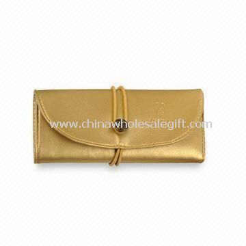 Stoff Gold Kosmetik Tasche