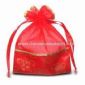 Novel Organza Pouch Bag with Hot Stamped Pearl Gauze Fabric small picture