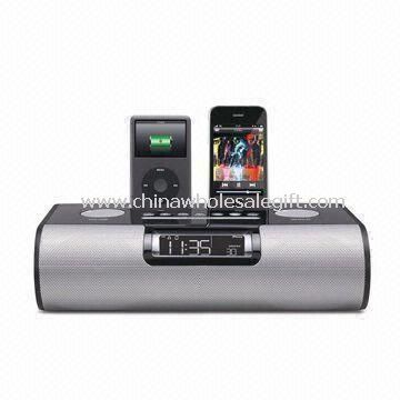 Dual Dock Alarm Clock Radio for iPod and iPhone