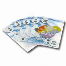 PVC transparente jugando a las cartas en el diseño de peces tropicales images