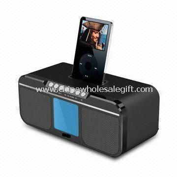 iPod Dock Speaker with White Backlit LCD Screen