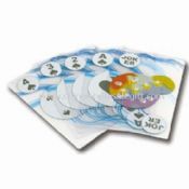 PVC transparente jugando a las cartas en el diseño de peces tropicales images