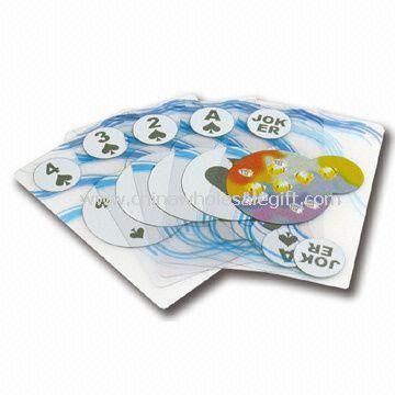 Transparent PVC spillekort i tropiske fisk Design