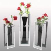 Handmade Glass Vases with Mirror Edges images