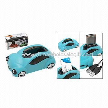 Car-shaped 4-port USB Hub with Mobile Phone and Name Card Holder