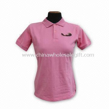 Ladies Polo Shirt Made of 93% Cotton and 7% Spandex