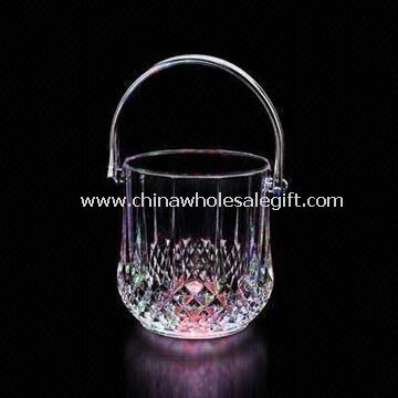 Crystal Clear Ice Bucket with Stainless Steel Holder