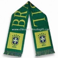 Football Scarf with One Side Jacquard Logo images
