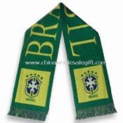 Football Scarf with One Side Jacquard Logo images