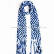Knitted Ladies Scarf with Melanged Yarn images