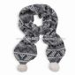 Fashionable Knitted Scarf with Pompoms small picture