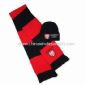 Knitted Football Scarf with Embroidery Logo small picture