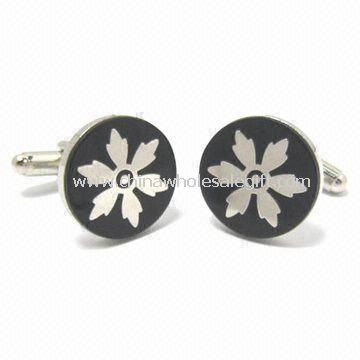 361L Stainless Steel Cuff Links with Semi-precious Stone
