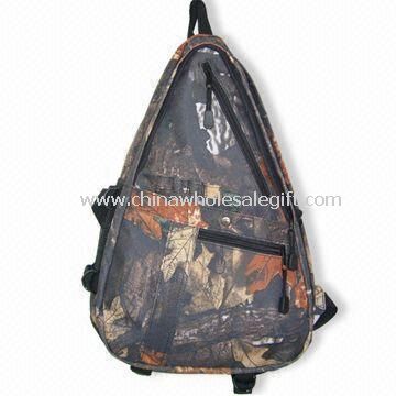Camouflage Hunting Sling Bag with Considerable Loading Capacity and Side Mesh Pockets