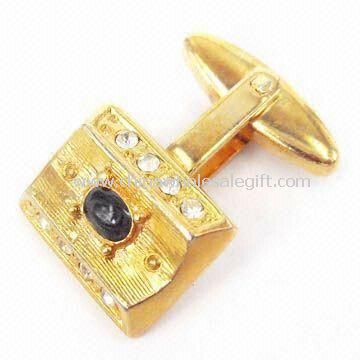 Cuff Link Made of Metal-alloy with Gold Plating