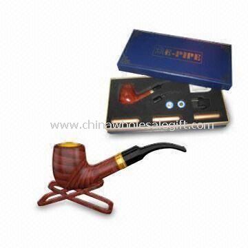 Electronic Smoking Pipe with Atomized Cartridges and Rechargeable Lithium Batteries