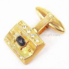 Cuff Link Made of Metal-alloy with Gold Plating images