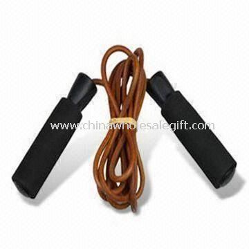 Leather Weighted Jump Rope with 8 Feet Rope Length